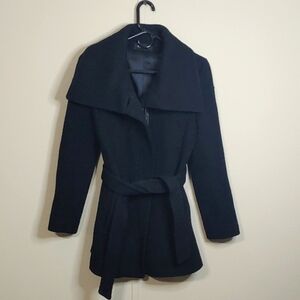Searle Women's Black Belted Peacoat Size 6